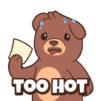 Sweating Teddy Bear Sticker by BEARISH