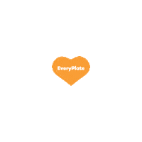 everyplate love heart food eating Sticker