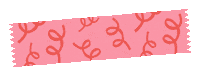 Pink And Red Tape Sticker