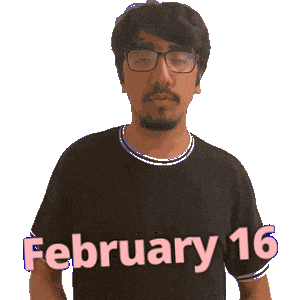 Feb 16 February Sticker