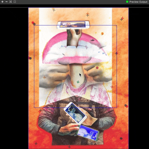 collage texting GIF