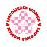 Smiley Face Flower Sticker