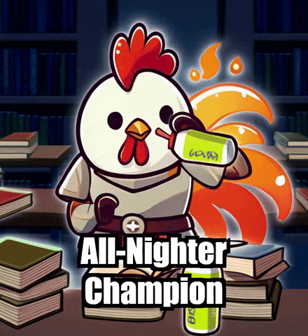 Late Night Study GIF by Zorooster