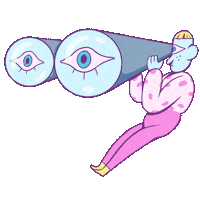 Listening Watching Sticker