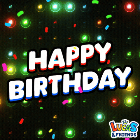 Happy Birthday GIF by Lucas and Friends by RV AppStudios