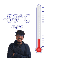 Negative Seventy Four Degrees Sticker