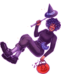 Doodlesmores happy wow cool halloween Sticker