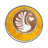 Flat White Coffee Sticker by WOYTON