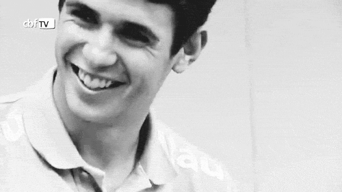 b w smile GIF