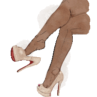 ArtByLRM illustration heels highheels louboutin Sticker