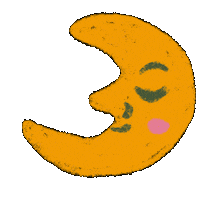 Crescent Moon Night Sticker by emma baynes