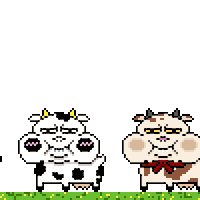 Cow Marching Sticker