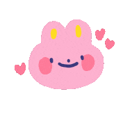 jjannnie pink kawaii bunny kawaii bunny Sticker