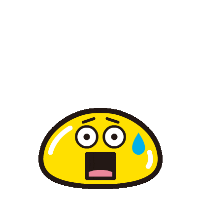 shocked emoji Sticker by heehee.m