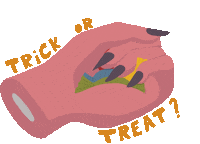 Trick Or Treat Art Sticker by Tibolt