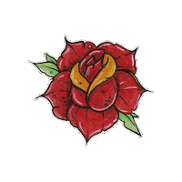 Red Rose Flower Sticker by BOYISHMIND