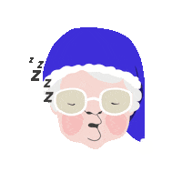 Sleepy Mummo Sticker by Piirre