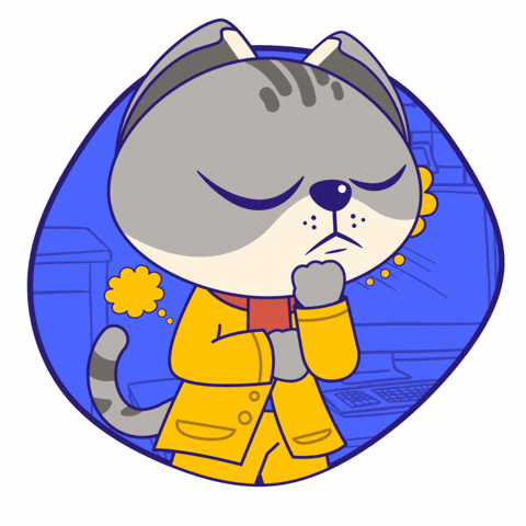 Cat Think GIF by KOL.ID