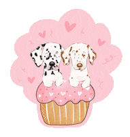 Puppies Cupcake Sticker by Winkeltjevanbeer