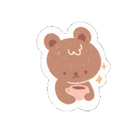 imatinycactus coffee pastel doodle cozy Sticker