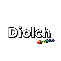 Sbarduno stem awen diolch diolch yn fawr Sticker