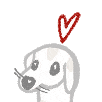 audreykomg love heart dog puppy Sticker