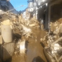 Streets and Businesses Devastated by Floods in Ahrweiler, Germany