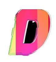 Glitch D Sticker by #BASILIO