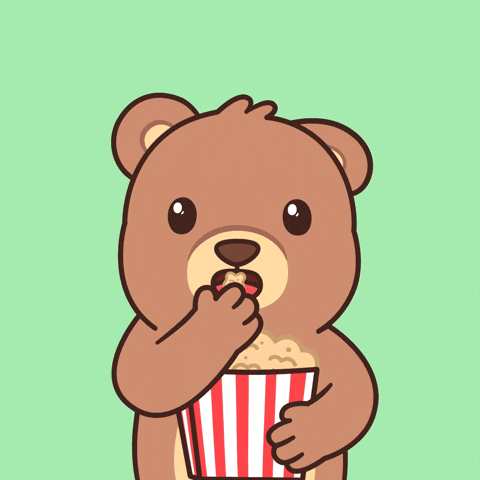 Teddy Bear Popcorn GIF by BEARISH