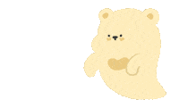 ghkddms4804 bear 곰 할로윈 유령 Sticker
