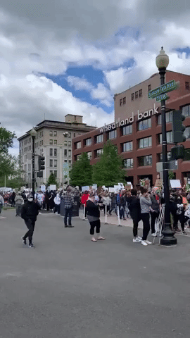 Protesters in Spokane, Washington, Rally Against Death of George Floyd