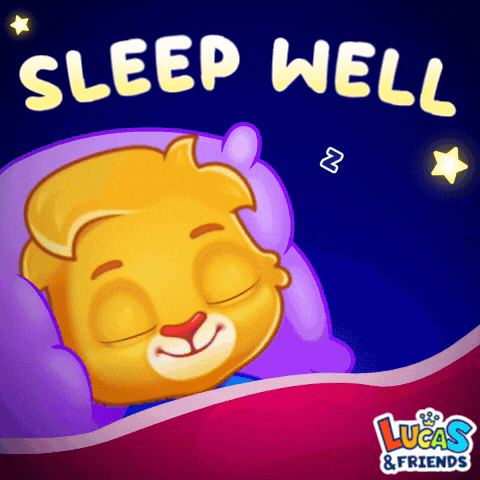 Tired Good Night GIF by Lucas and Friends by RV AppStudios