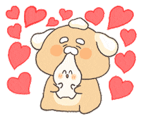 In Love Dog Sticker by Kcomics