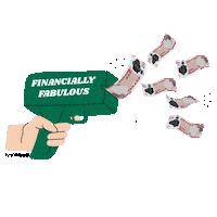 ivywood money cash make it rain 50s Sticker