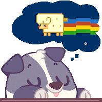 Tired Good Night Sticker by Bibi.Pet