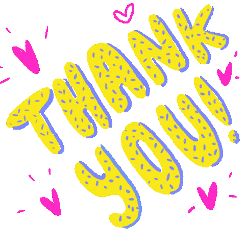 Thanks Thank You Sticker by curly_mads