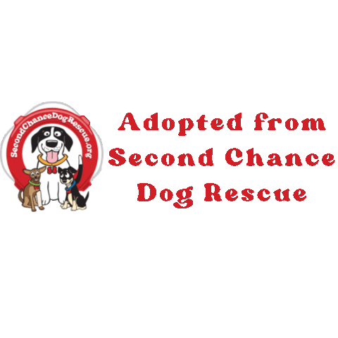 Adopted Sticker by Second Chance Dog Rescue