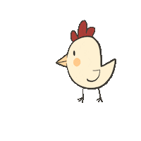 mathildesalles love heart chicken tildema Sticker