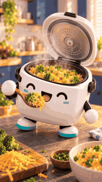 Lets Eat Comfort Food GIF by Rice Robot