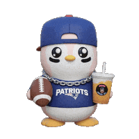 New England Patriots Football Sticker by Pengu Juice Co.