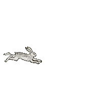 March Hare Running Sticker