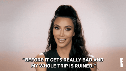 kim kardashian trip is ruined GIF by E!