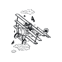 Red Baron Beer Sticker by Pivovar Muflon