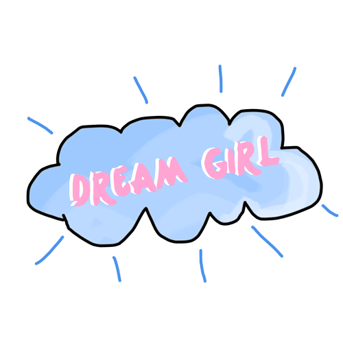 dream girl Sticker by Yeah Bunny
