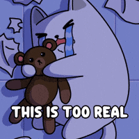 Teddy Bear Crying GIF by MESA My Emotional Support Animal