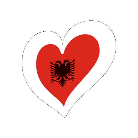 Heart Albania Sticker by Eurovision Song Contest