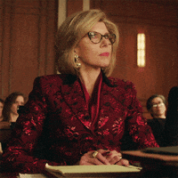 diane lockhart lucca quinn GIF by CBS