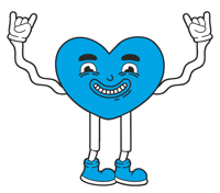 Blueheart Sticker by CUTBACK