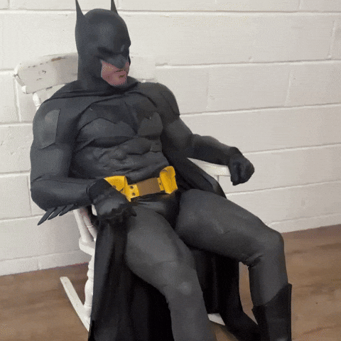 WFMMK batman bored waiting meh GIF
