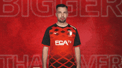 Fc Augsburg Thinking GIF by Bundesliga